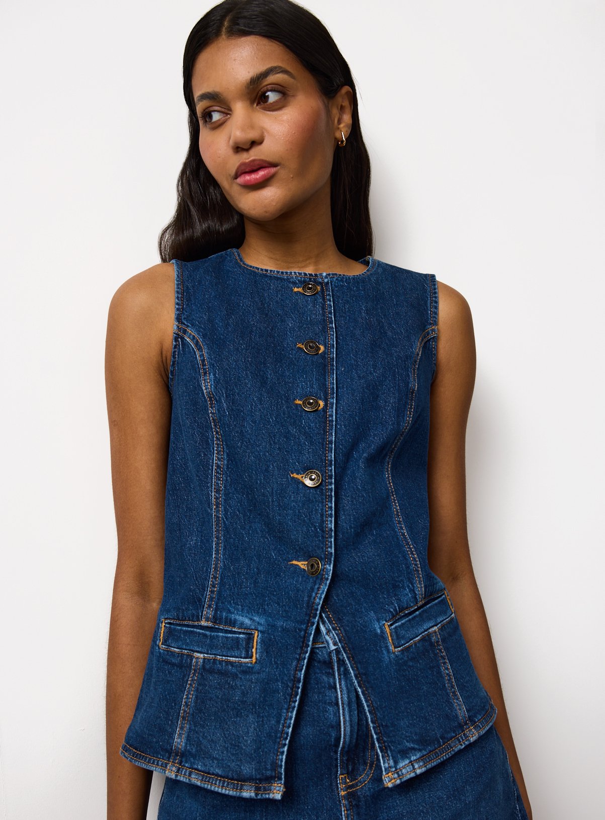 Dark Denim Co-ord Waistcoat 12 - Image 1 thumbnail